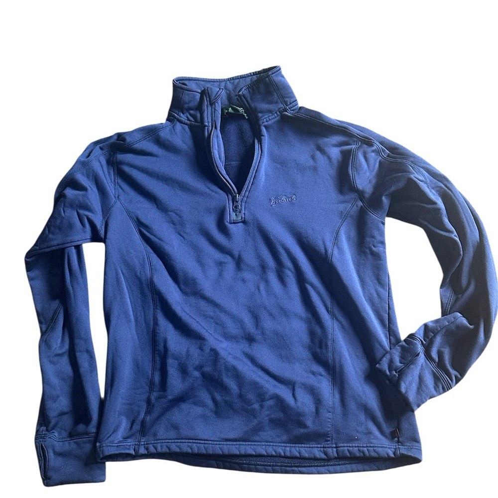 Men’s Blue Woolrich Quarter-Zip Pullover Size Medium